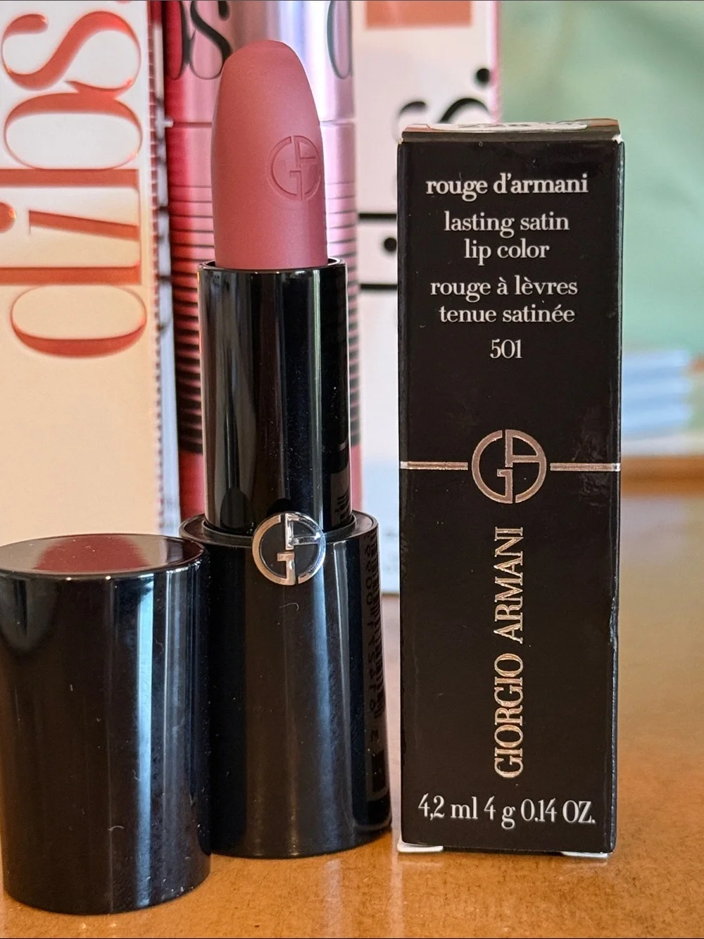 Giorgio Armani Satin Lipstick Rose Mauve Nude